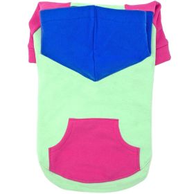 Color-Block Hoodie (yellow: Pink on Mint, Extra Large:: medium)