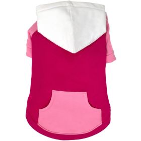 Color-Block Hoodie (yellow: Pink on Pink, Extra Large:: medium)
