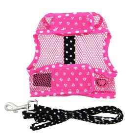Cool Mesh Dog Harness Under the Sea Collection (yellow: Sunglasses Pink and Black Polka Dot, Extra Large:: medium)