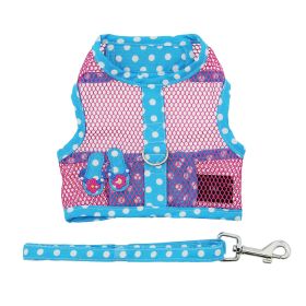 Cool Mesh Dog Harness Under the Sea Collection (yellow: Pink and Blue Flip Flop, Extra Large:: medium)