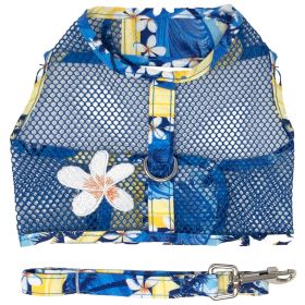Cool Mesh Dog Harness with Leash (yellow: Catching Waves, Extra Large:: medium)