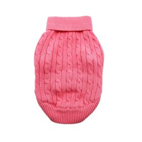 Combed Cotton Cable Knit Dog Sweater (yellow: Purple, Extra Large:: XL: Candy Pink, Extra Large: yellow: Purple, Extra Large:: XL: small)