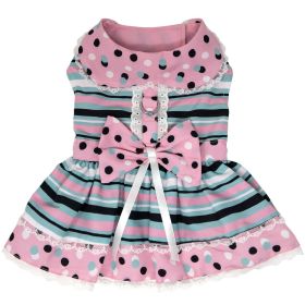 Dots &amp; Stripes Harness Dress (yellow: Pink & Teal, Extra Large:: medium)