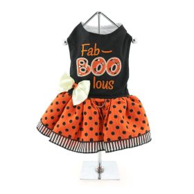 Halloween Dog Harness Dress (yellow: Fab-BOO-lous, Extra Large:: medium)