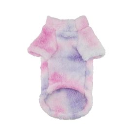 Soft Plush Pullover (yellow: Tie-Dye Pink & Purple, Extra Large:: X-Small)