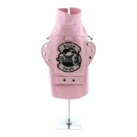 Biker Dawg Motorcycle Dog Jacket (yellow: Pink, Extra Large:: X-Large)