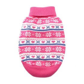 Combed Cotton Snowflake and Hearts Dog Sweater (yellow: Purple, Extra Large:: XL: Pink, Extra Large: yellow: Purple, Extra Large:: XL: 3X-Large)