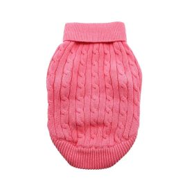 Combed Cotton Cable Knit Dog Sweater (yellow: Purple, Extra Large:: XL: Candy Pink, Extra Large: yellow: Purple, Extra Large:: XL: X-Large)