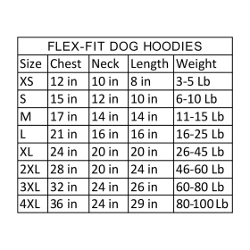 Flex-Fit Dog Hoodie (yellow: Red, Extra Large:: 3X-Large)