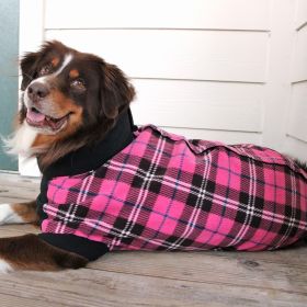 Highline Fleece Dog Coat (yellow: Pink and Black Plaid, Extra Large:: Size 20)