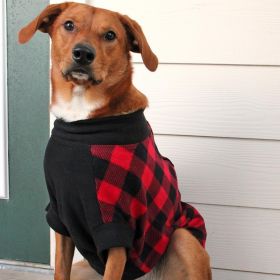 Highline Fleece Dog Coat (yellow: Red and Black Plaid, Extra Large:: Size 16)