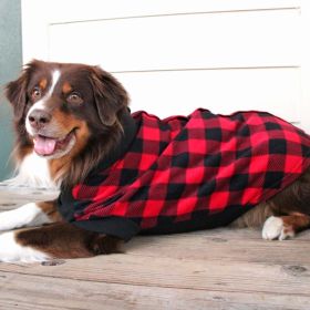 Highline Fleece Dog Coat (yellow: Red and Black Plaid, Extra Large:: Size 24)
