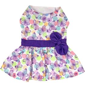 Purple Butterfly Dog Dress with Matching Leash (Extra Large:: X-Large)