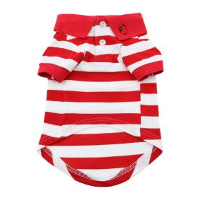 Striped Dog Polo (yellow: Purple, Extra Large:: XL: Flame Scarlet Red and White, Extra Large: yellow: Purple, Extra Large:: XL: X-Large)