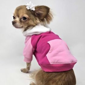 Color-Block Hoodie (yellow: Pink on Pink, Extra Large:: large)