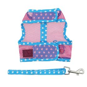 Cool Mesh Dog Harness Under the Sea Collection (yellow: Pink and Blue Flip Flop, Extra Large:: large)