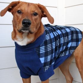 Highline Fleece Dog Coat (yellow: Blue Plaid, Extra Large:: Size 12LC)