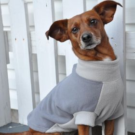 Highline Fleece Dog Coat (yellow: Two Tone Gray, Extra Large:: Size 12LC)