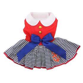 Sailor Girl Dress with Matching Leash (Extra Large:: large)