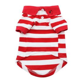 Striped Dog Polo (yellow: Purple, Extra Large:: XL: Flame Scarlet Red and White, Extra Large: yellow: Purple, Extra Large:: XL: large)